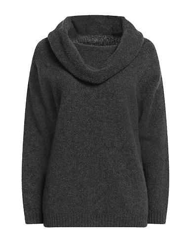 FISICO Polo neck Charcoal 80% Virgin Wool, 20% Polyamide