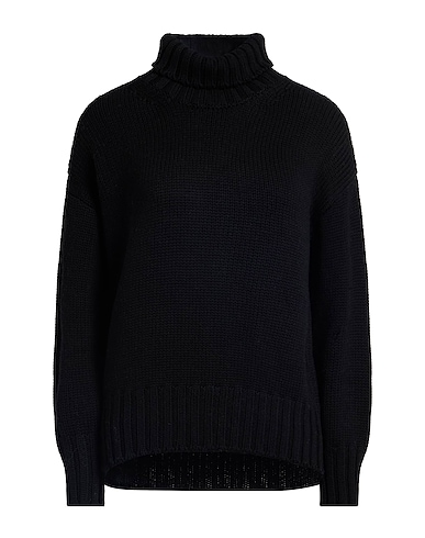 ARAGONA Turtleneck NERO 100% Merino Wool
