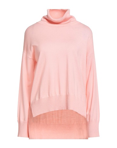 ARAGONA Polo neck Pink 100% Merino Wool