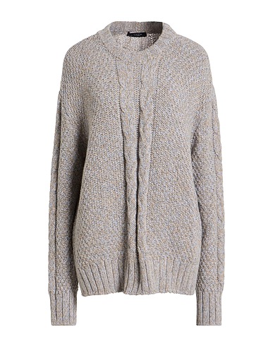 ARAGONA Pullover Hellgrau 50% Alpakawolle, 50% Merinowolle