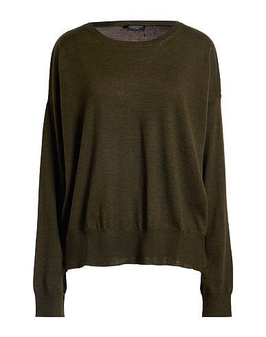 ARAGONA Pullover Verde militare 100% Lana Merino