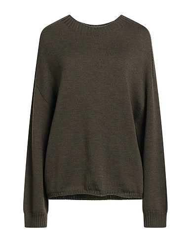 ARAGONA Sweater Military green 100% Merino Wool