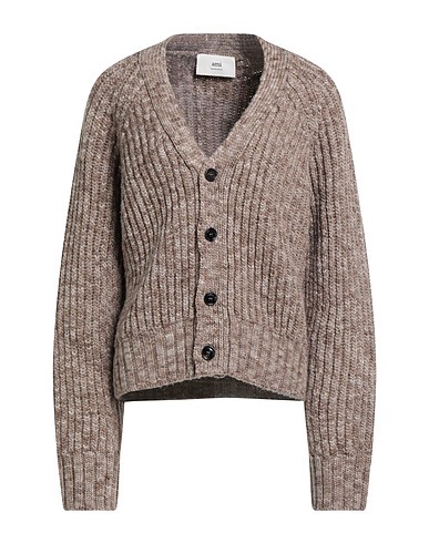 AMI ALEXANDRE MATTIUSSI Cardigan Light brown 100% Wool