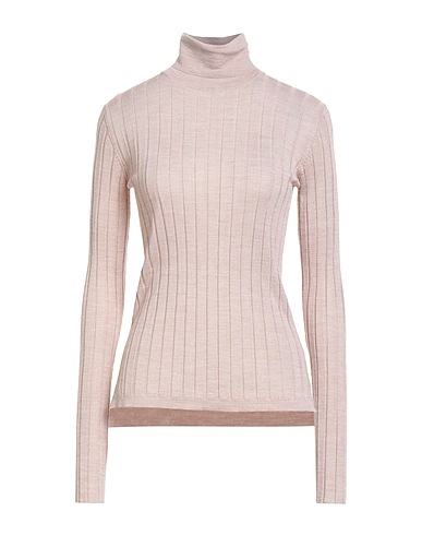 ARAGONA Polo neck Sand 100% Merino Wool