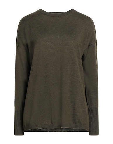 ARAGONA Sweater Military green 100% Merino Wool