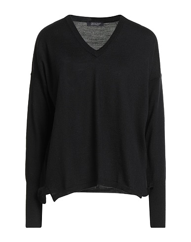 ARAGONA Pullover Nero 100% Lana Merino