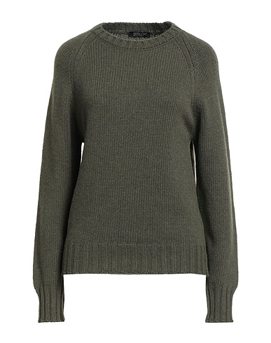 ARAGONA Maglia in Cachemire Verde militare 100% Cachemire