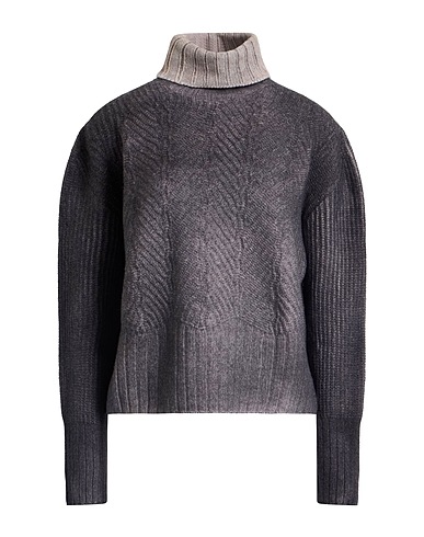 ARAGONA Turtleneck Charcoal 85% Wool, 15% Cashmere
