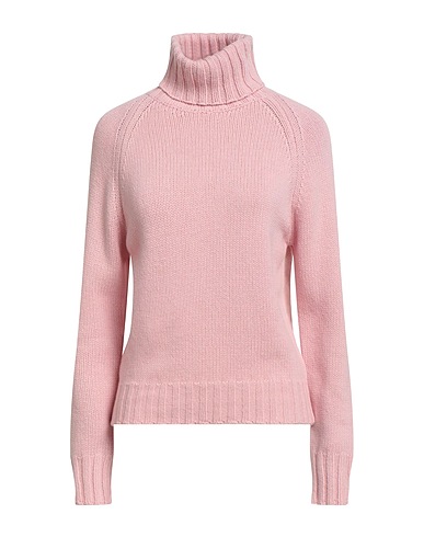 ARAGONA Polo neck Pink 100% Wool