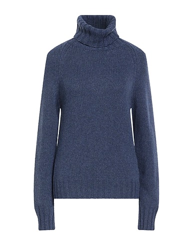 ARAGONA Turtleneck Blue 100% Wool