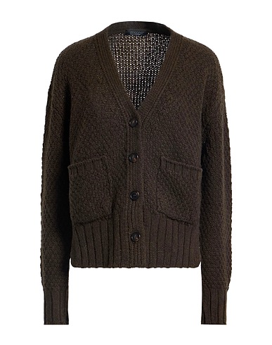 ARAGONA Cardigan Verde scuro 50% Lana di baby alpaca, 50% Lana Merino