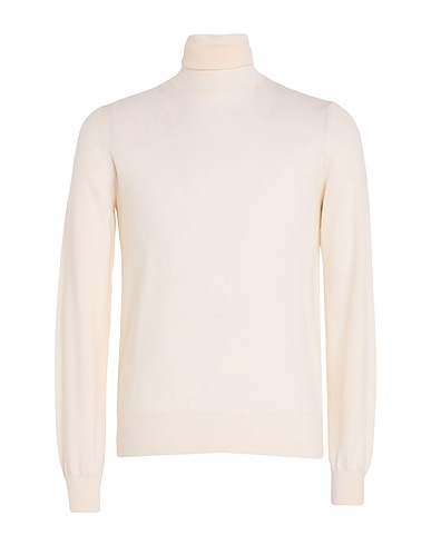 ARAGONA Turtleneck Cream 100% Merino Wool