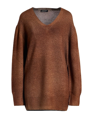 ARAGONA Sweater Brown 100% Merino Wool