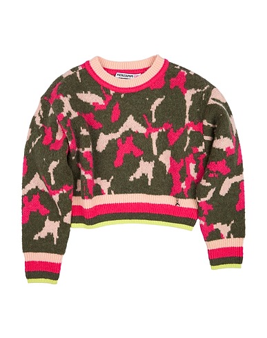 PATRIZIA PEPE Pullover GIRL Verde militare 47% Poliammide, 35% Lana, 15% Lana di alpaca, 3% Elastan