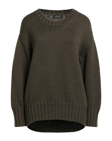 ARAGONA Pullover Verde militare 100% Lana