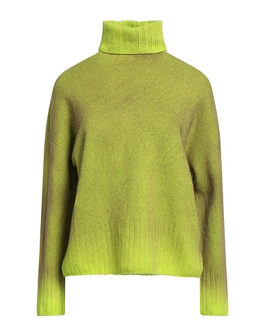 ARAGONA Turtleneck Lime green 85% Wool, 15% Cashmere