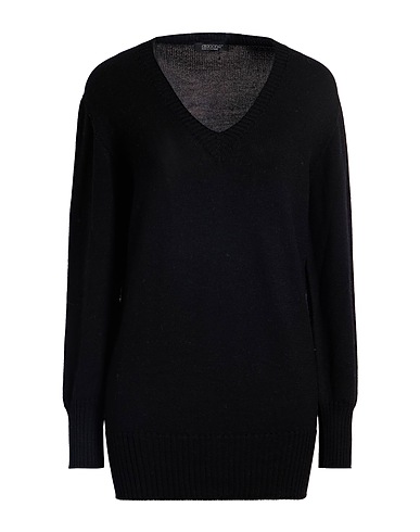 ARAGONA Pullover Nero 100% Lana