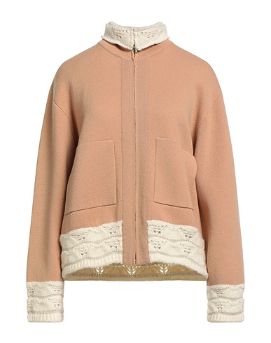 MAX & MOI Cardigan Camel 82% Merino Wool, 8% Cashmere, 7% Alpaca wool, 2% Metallic fiber, 1% Polyamide