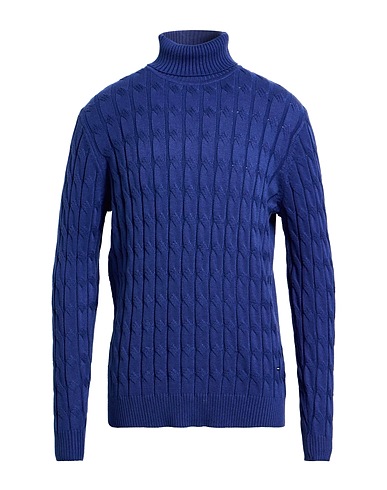 TAKE-TWO Rollkragenpullover Blau 50% Viskose, 20% Baumwolle, 20% Wolle, 10% Kaschmir