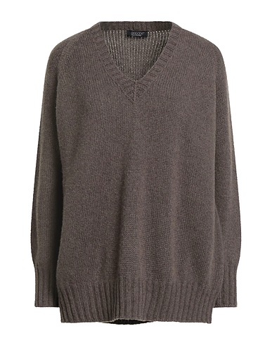 ARAGONA Cashmere jumper Khaki 100% Cashmere
