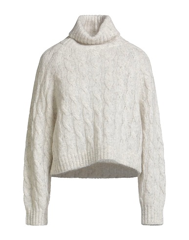 BRUNELLO CUCINELLI Turtleneck Light grey 60% Wool, 40% Mohair wool, Brass