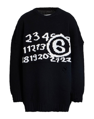 MM6 MAISON MARGIELA Jumper Black 100% Virgin Wool
