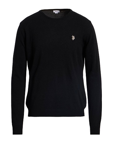U.S.POLO ASSN. Jumper Black 35% Nylon, 30% Wool, 30% Viscose, 5% Cashmere