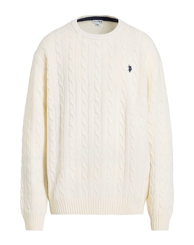 U.S.POLO ASSN. Jumper White 80% Wool, 20% Polyamide