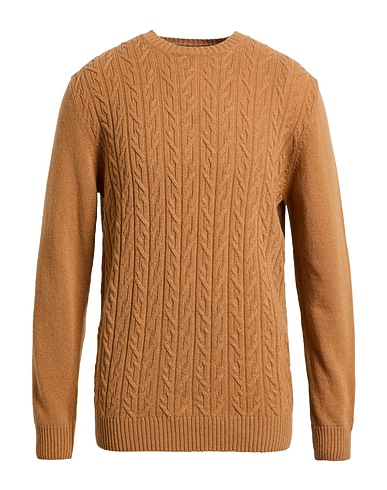 FERRANTE Sweater Camel 100% Merino Wool