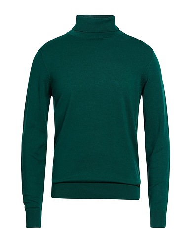 WHY NOT BRAND Polo neck Dark green 70% Viscose, 30% Nylon