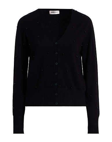 SANDRO FERRONE Cardigan Black 50% Viscose, 27% Polyester, 23% Polyamide