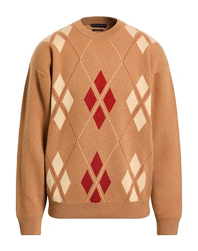 DANIELE FIESOLI Pullover Cammello 50% Cotone, 45% Lana Merino, 5% Cachemire