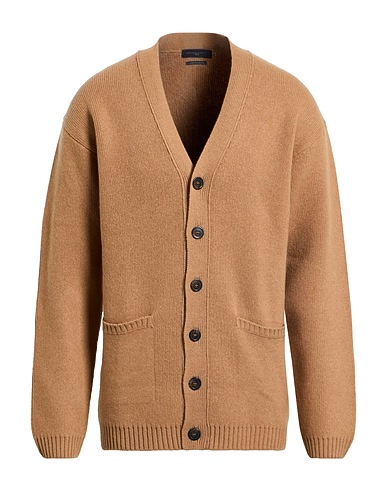 DANIELE FIESOLI Cardigan Camel 90% Wool, 10% Cashmere