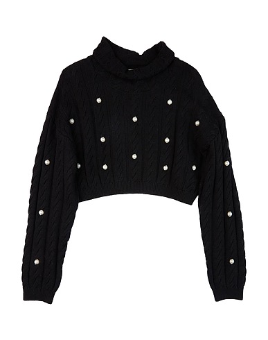 FRACOMINA MINI Polo neck Black 50% Viscose, 35% Nylon, 15% Wool