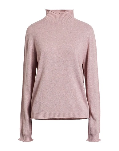SANDRO FERRONE Polo neck Pink 40% Viscose, 22% Merino Wool, 21% Polyamide, 12% Metallic fiber, 5% Cashmere