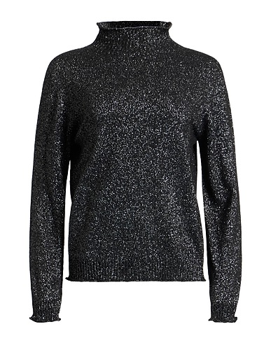 SANDRO FERRONE Turtleneck Black 40% Viscose, 22% Merino Wool, 21% Polyamide, 12% Metallic fiber, 5% Cashmere