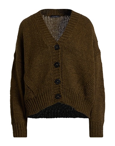 ROBERTO COLLINA Cardigan Military green 50% Merino Wool, 25% Alpaca wool, 25% Acrylic