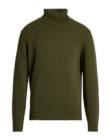 LANIFICIO PUBBLICO Polo neck Military green 80% Wool, 20% Polyamide