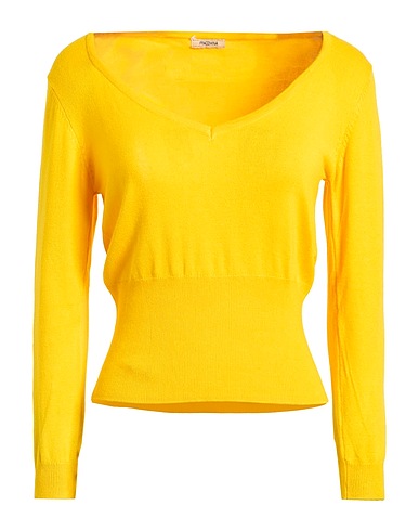 FRACOMINA Jumper Yellow 65% Viscose, 35% Nylon