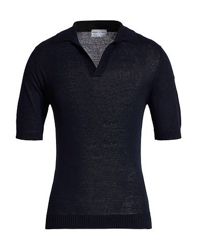 SETTEFILI CASHMERE Pullover Blu notte 70% Lino, 30% Cotone