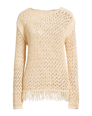 BLUGIRL Jumper Ivory 58% Cotton, 23% Polyamide, 19% Polyester