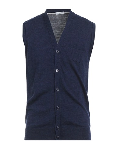 PAOLO PECORA Cardigan Navy blue 100% Wool