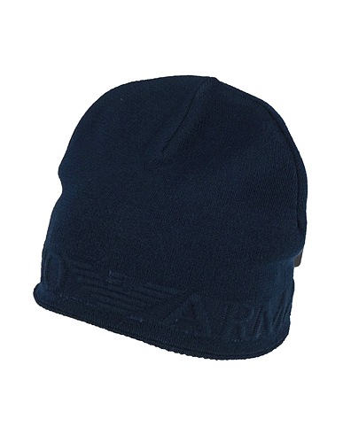 EMPORIO ARMANI Hat Navy blue 50% Wool, 50% Acrylic