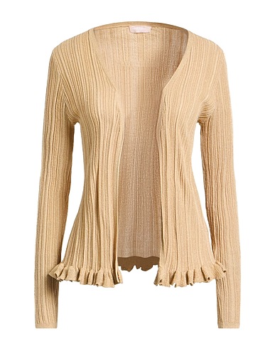 LIU •JO Cardigan BETTER Sand 70% Viscose, 19% Polyester, 11% Metallic Polyester