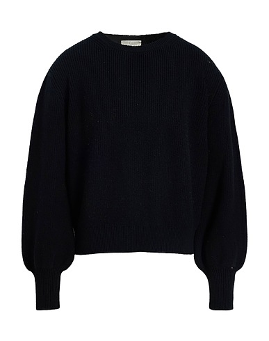 FILIPPO DE LAURENTIIS Jumper Black 90% Super 120s Wool, 10% Cashmere