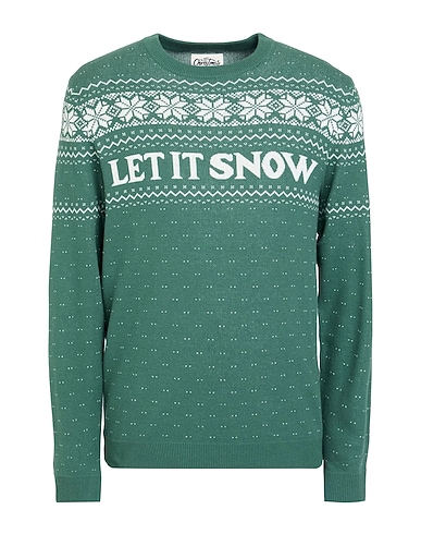 JACK & JONES Πουλόβερ Πράσινο σμαραγδί 100% Βαμβάκι