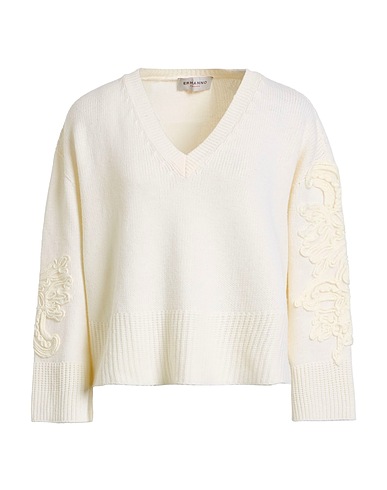ERMANNO FIRENZE Jumper Ivory 100% Wool, Acrylic, Polyamide, Cashmere