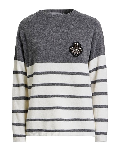 ERMANNO FIRENZE Pullover Grigio 100% Lana, Vetro, Acrilico, Ottone, Poliestere