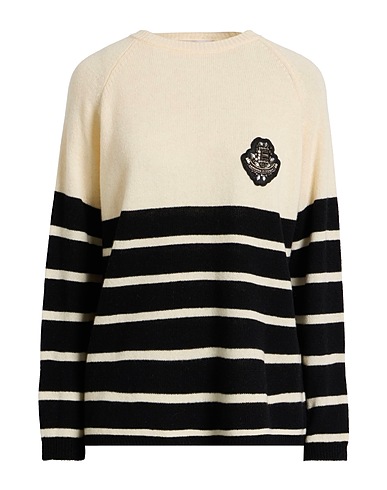 ERMANNO FIRENZE Sweater Ivory 100% Wool, Glass, Acrylic, Brass, Polyester