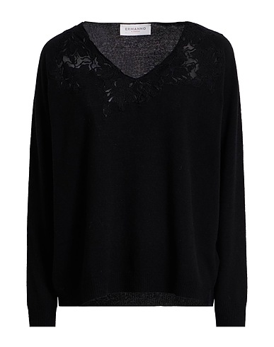 ERMANNO FIRENZE Pullover Schwarz 100% Wolle, Acryl, Polyamid